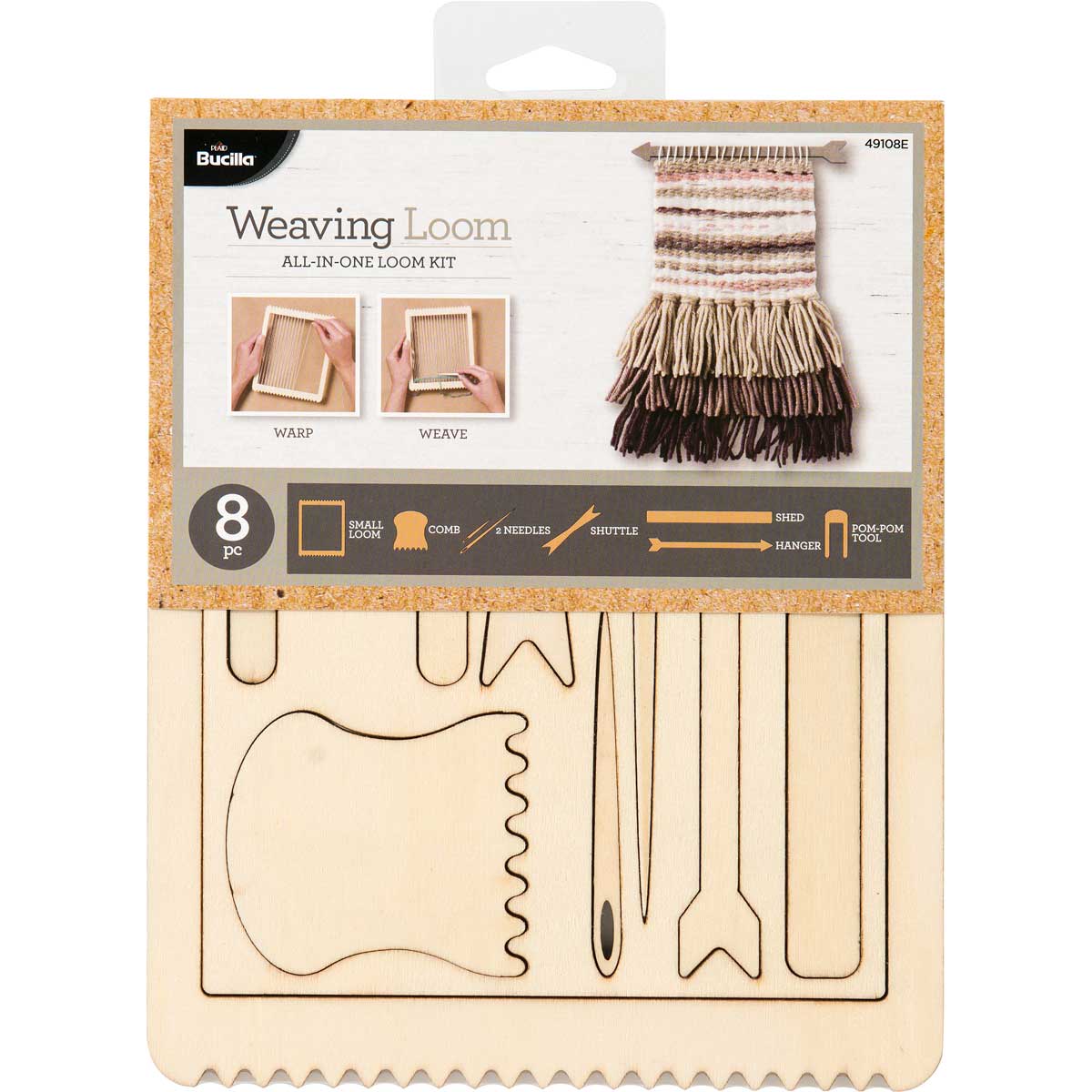 Shop Plaid Bucilla ® Weaving Loom All-In-One Kit - Rectangle, 8 piece -  49108 - 49108